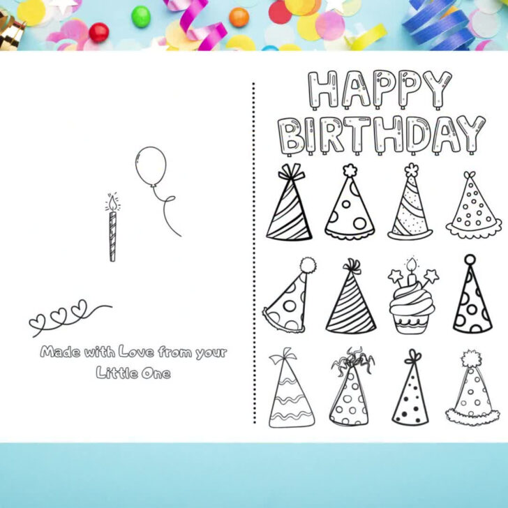 Foldable Free Printable Birthday Cards