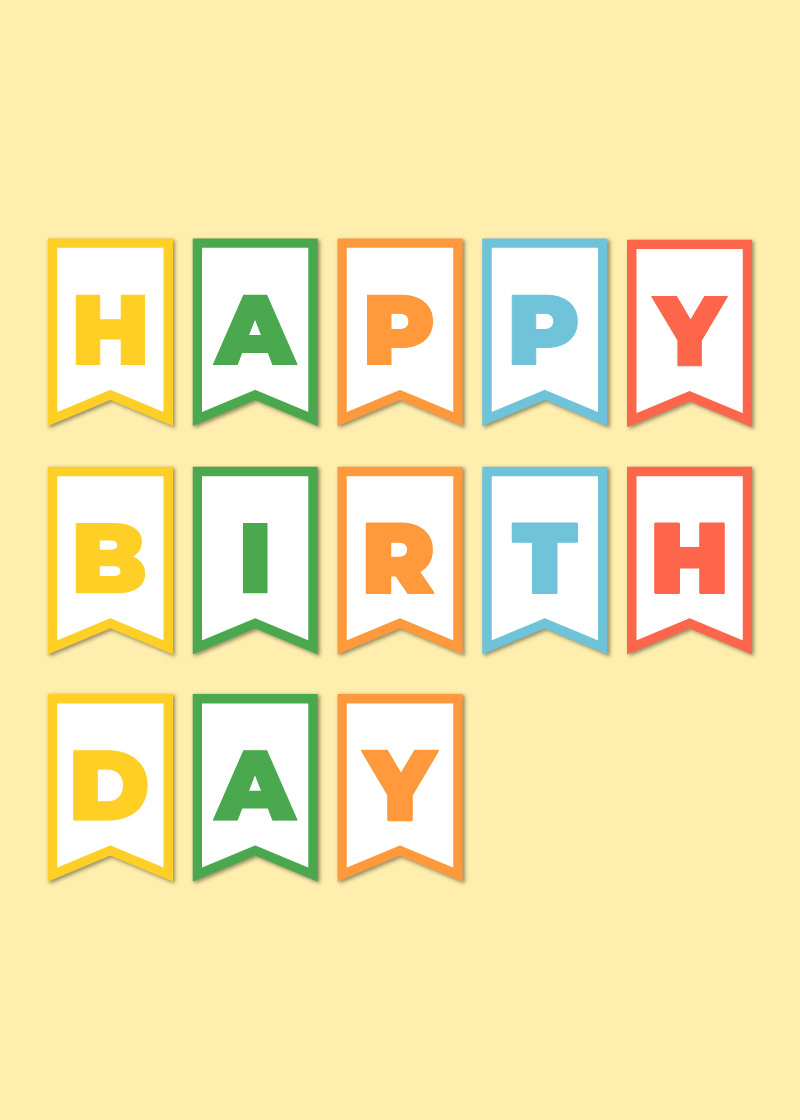 Happy Birthday Printable Letters - Printable Party Favors inside Free Printable Happy Birthday Letters