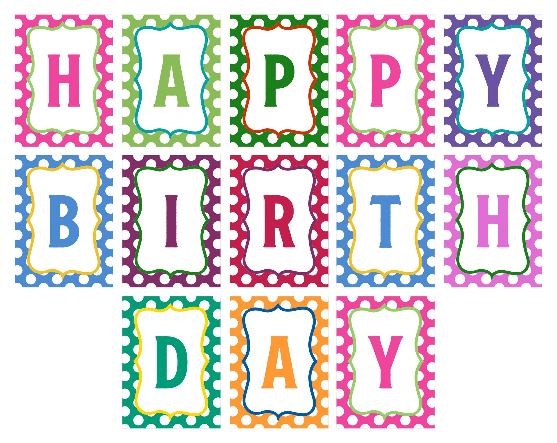 Happy Birthday Printable Letters - Printable Party Favors with regard to Free Printable Happy Birthday Letters