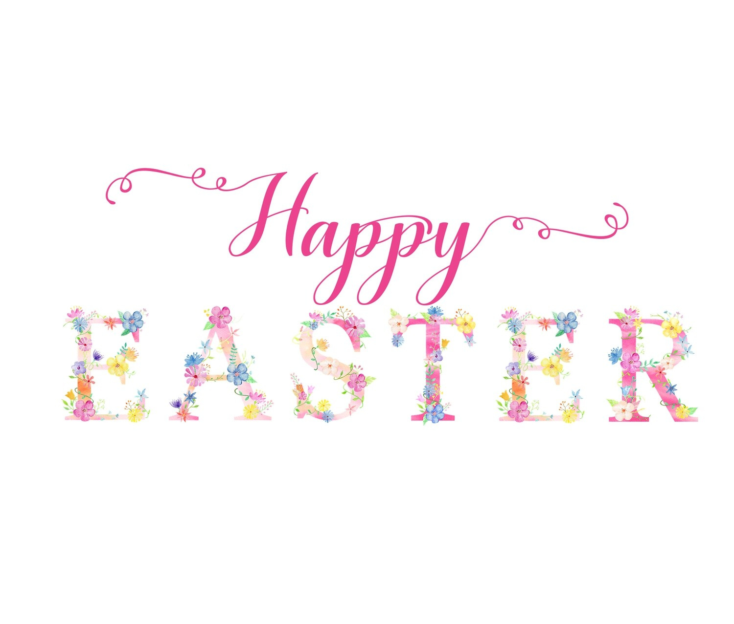 Happy Easter Floral Free Printable in Happy Easter Images Free Printable