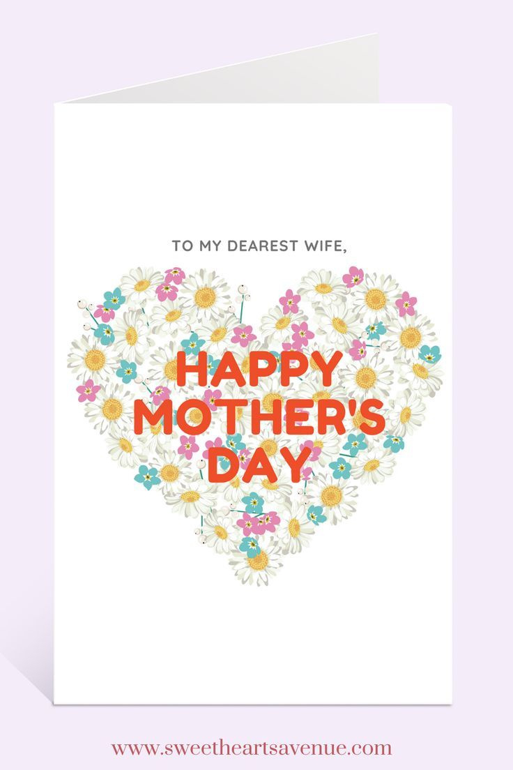Happy Mother&amp;#039;S Day Card From Husband - Free Printable | Happy with regard to Free Mothers Day Cards From Husband Printable