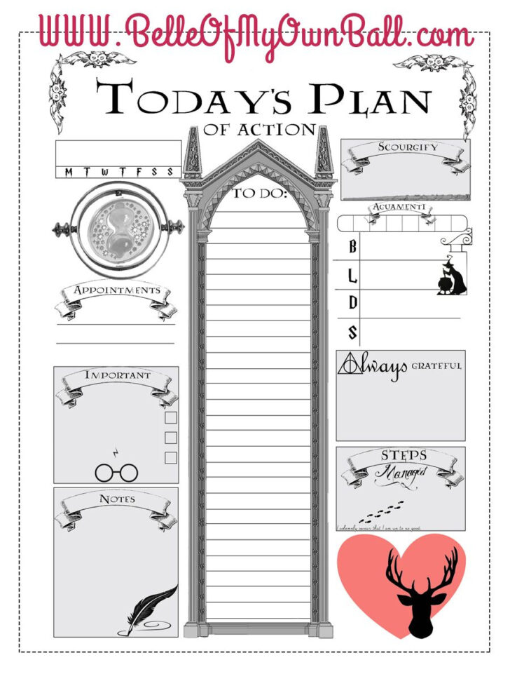 Free Harry Potter Planner Printables Free Harry Potter Planner Printables