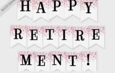 Happy Retirement Printable Banner – Silver Confetti Glitters pertaining to Free Printable Happy Retirement Banner