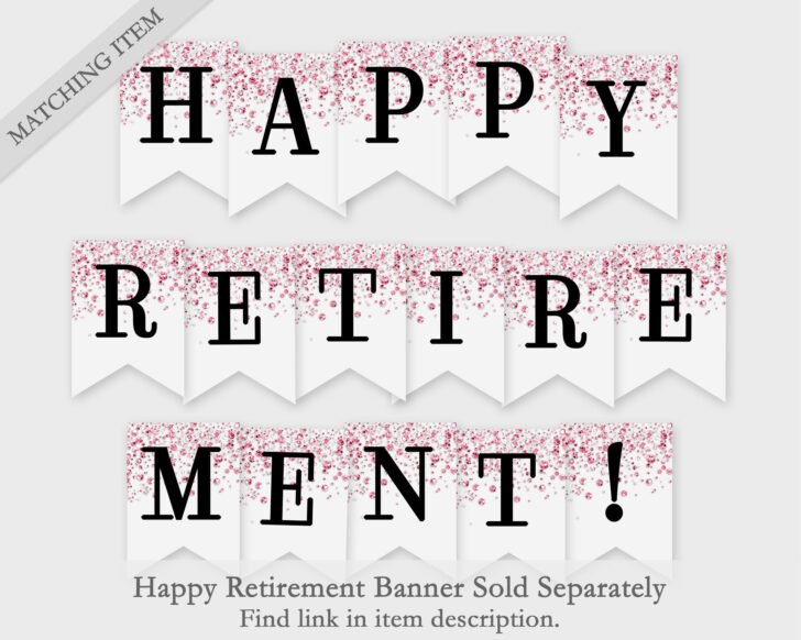 Free Printable Happy Retirement Banner