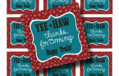 Happy Trails, Western Thanks, Country Tags, Yee Haw Favor Tags with regard to Happy Trails Free Printable