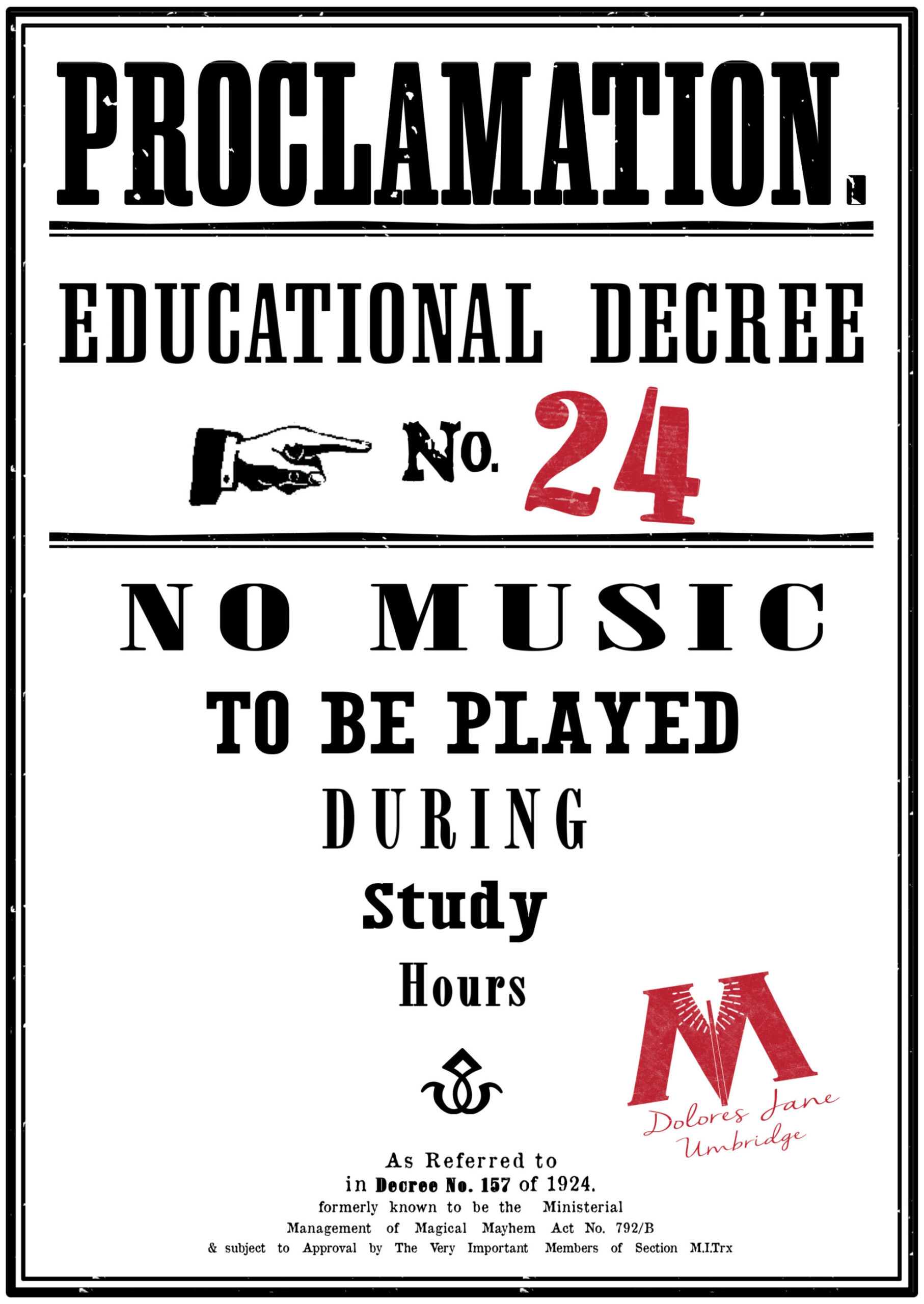 Harry Potter Educational Decrees {Free Printables} - Paper Trail within Proclamation Templates Free
