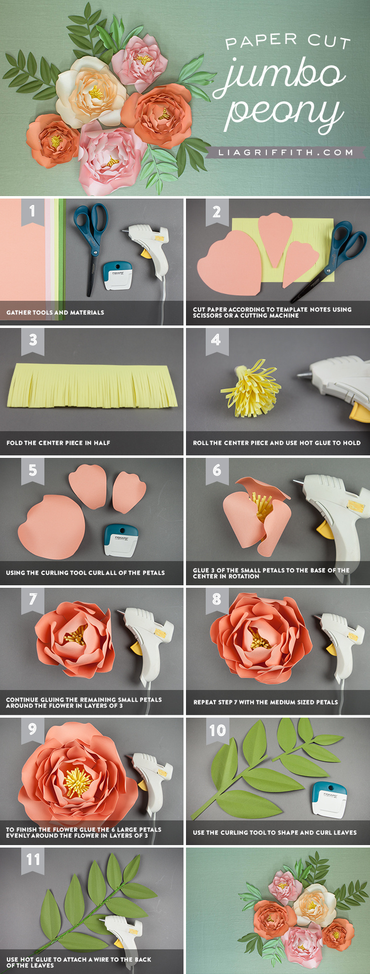 Have Floral Fun With This Paper Jumbo Peonies Backdrop pertaining to Lia Griffith Free Templates
