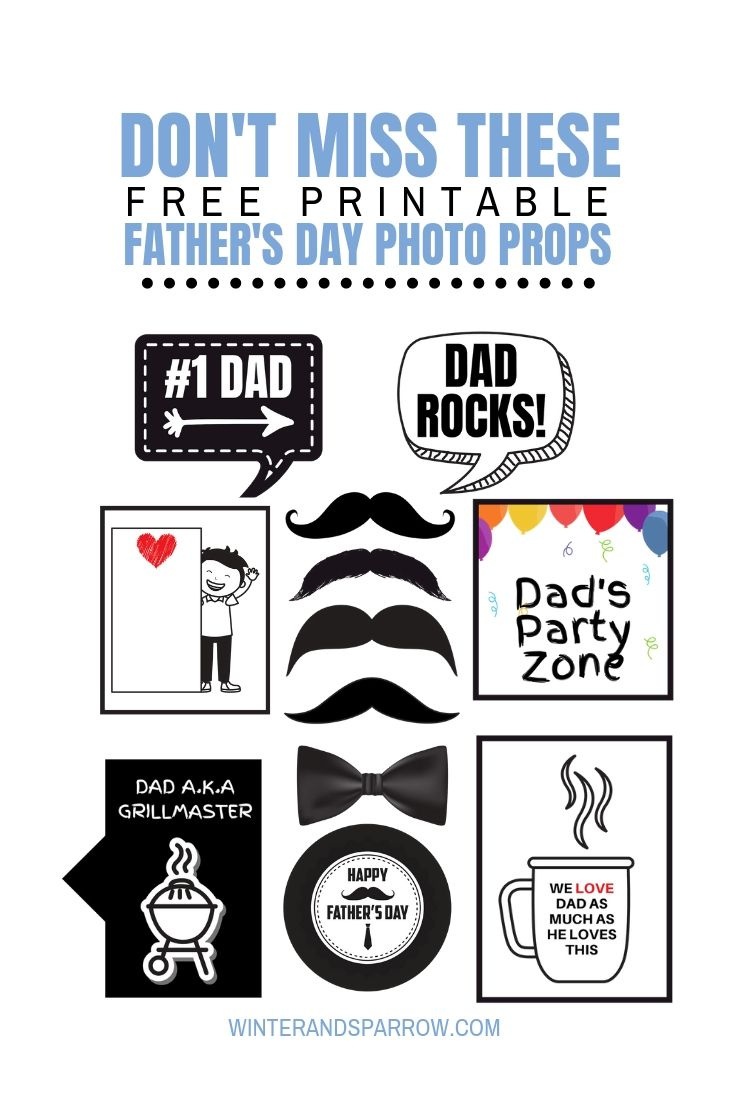 Have Lots Of Fun With Free Fathers Day Photo Booth Props with regard to Fathers Day Photo Booth Props Free Printable