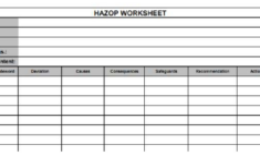 Hazop Study - Enggcyclopedia pertaining to Free Hazop Template
