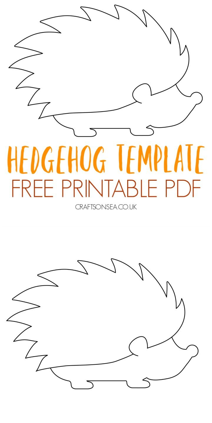 Hedgehog Template: Free Printable Pdf - Crafts On Sea for Free Printable Hedgehog Template