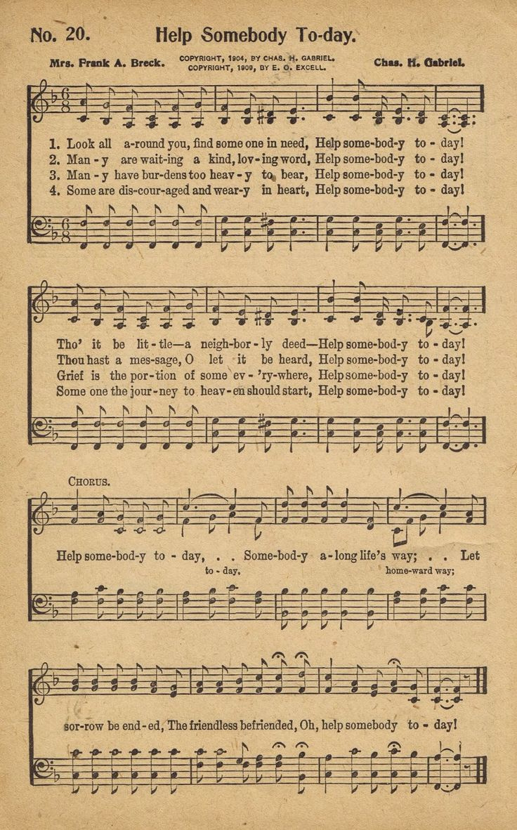 Help Somebody Today - {Sonday} within Free Printable Sheet Music One Day at at a Time