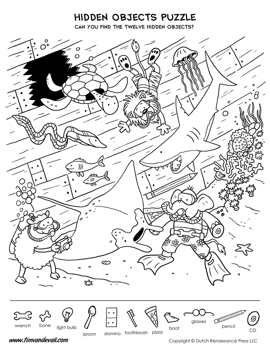 Hidden-Objects-Puzzle - Tim&amp;#039;S Printables throughout Free Printable Hidden Pictures For Adults with Answers