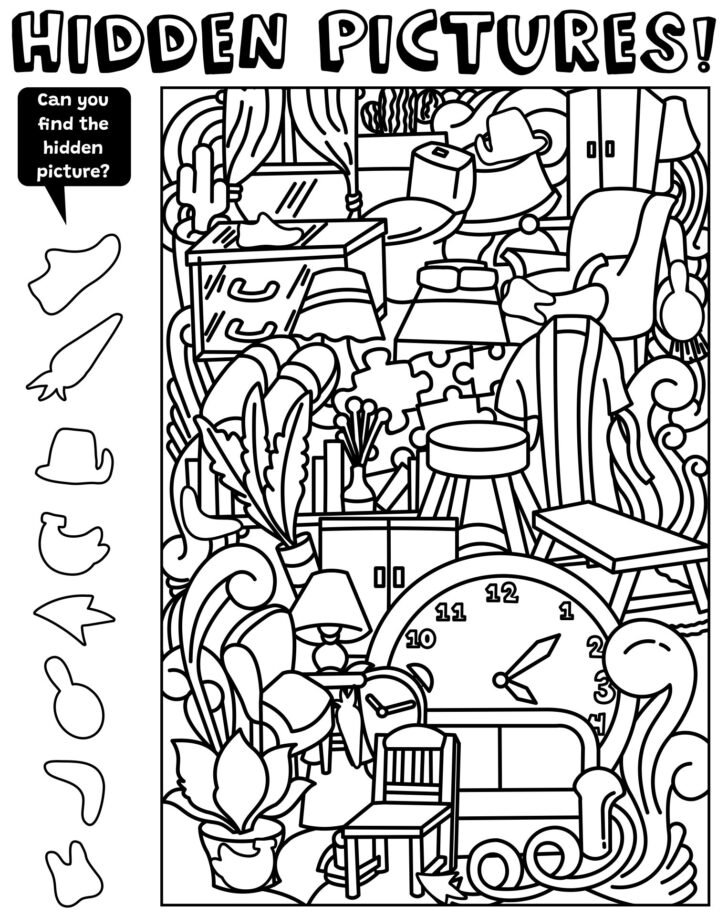 Free Printable Hidden Pictures For Adults with Answers