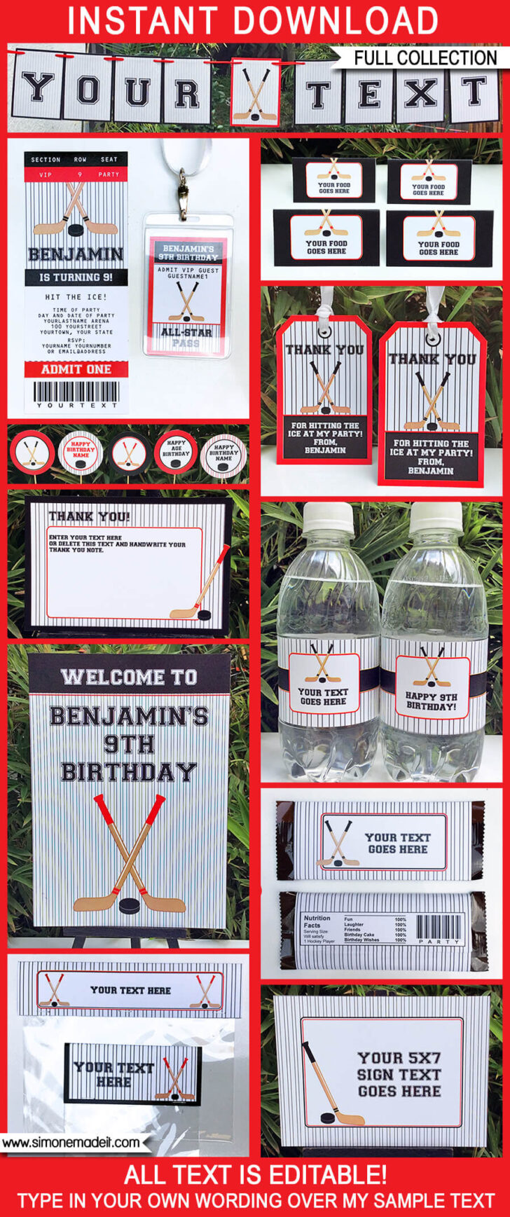 Hockey Birthday Party Invitations Templates Free