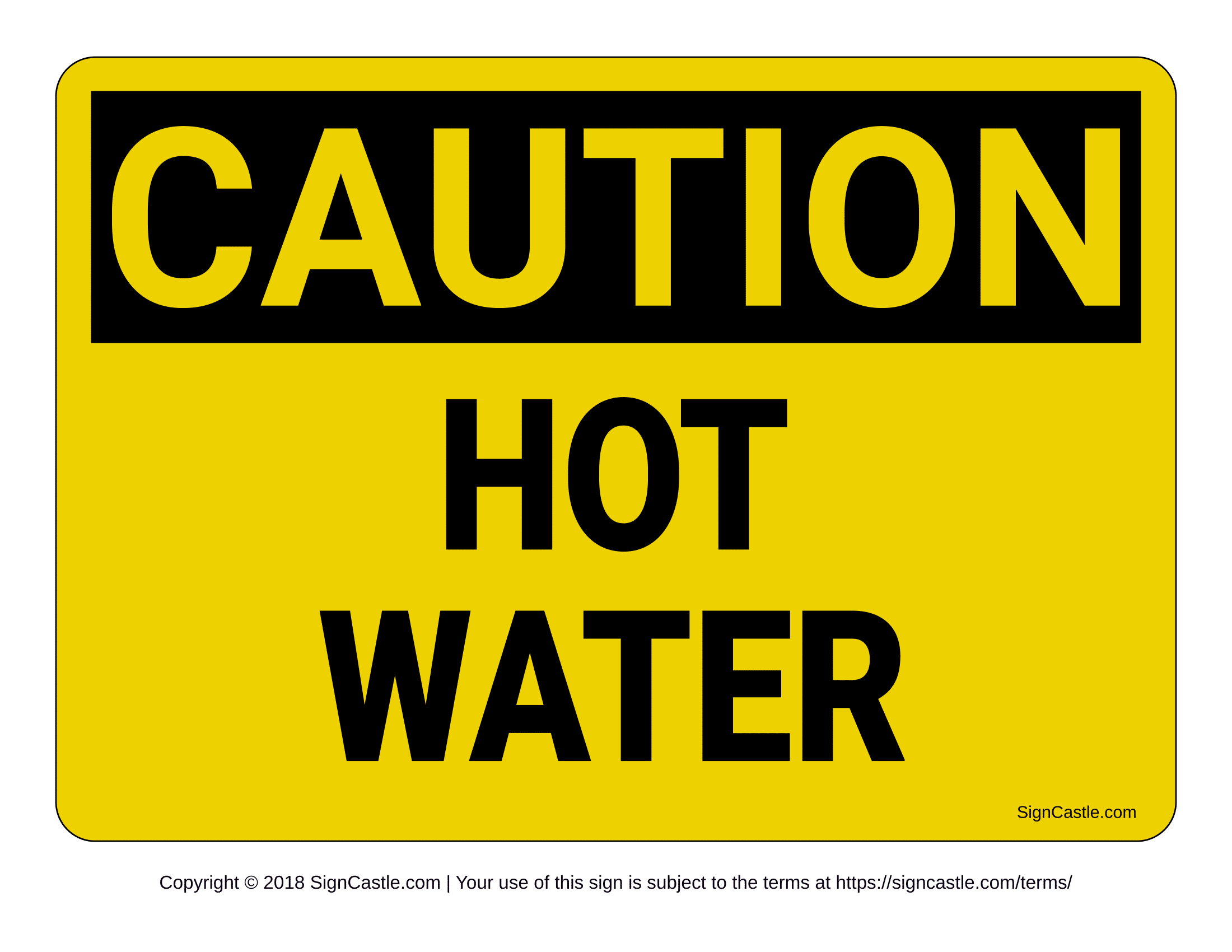 Hot Water Signs | Poster Template in Caution Hot Water Sign Free Printable