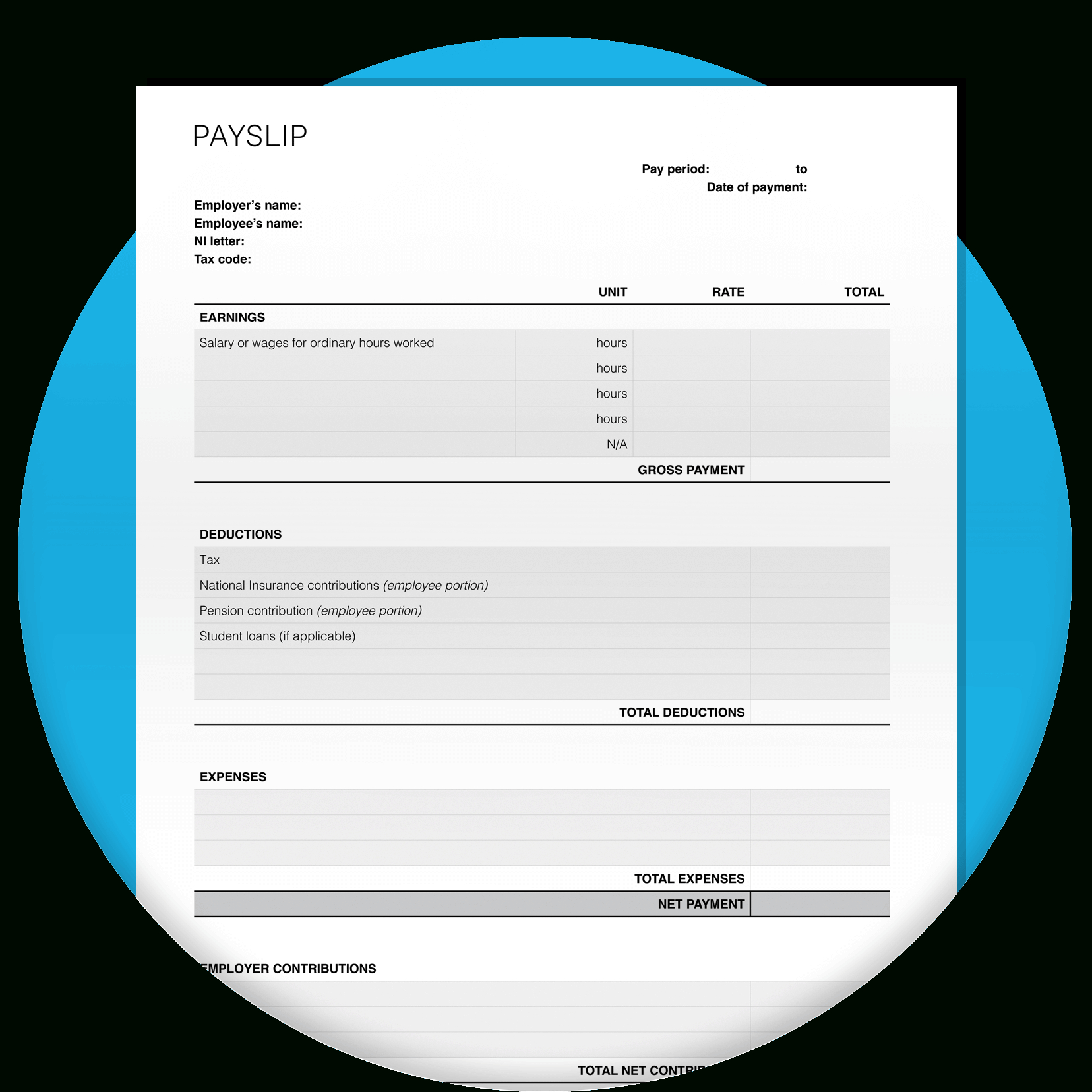 How To Create A Payslip – Need A Free Template? Download Here throughout Free Payslip Template Uk