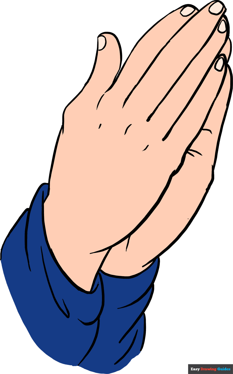 How To Draw Praying Hands - Really Easy Drawing Tutorial regarding Free Printable Praying Hands