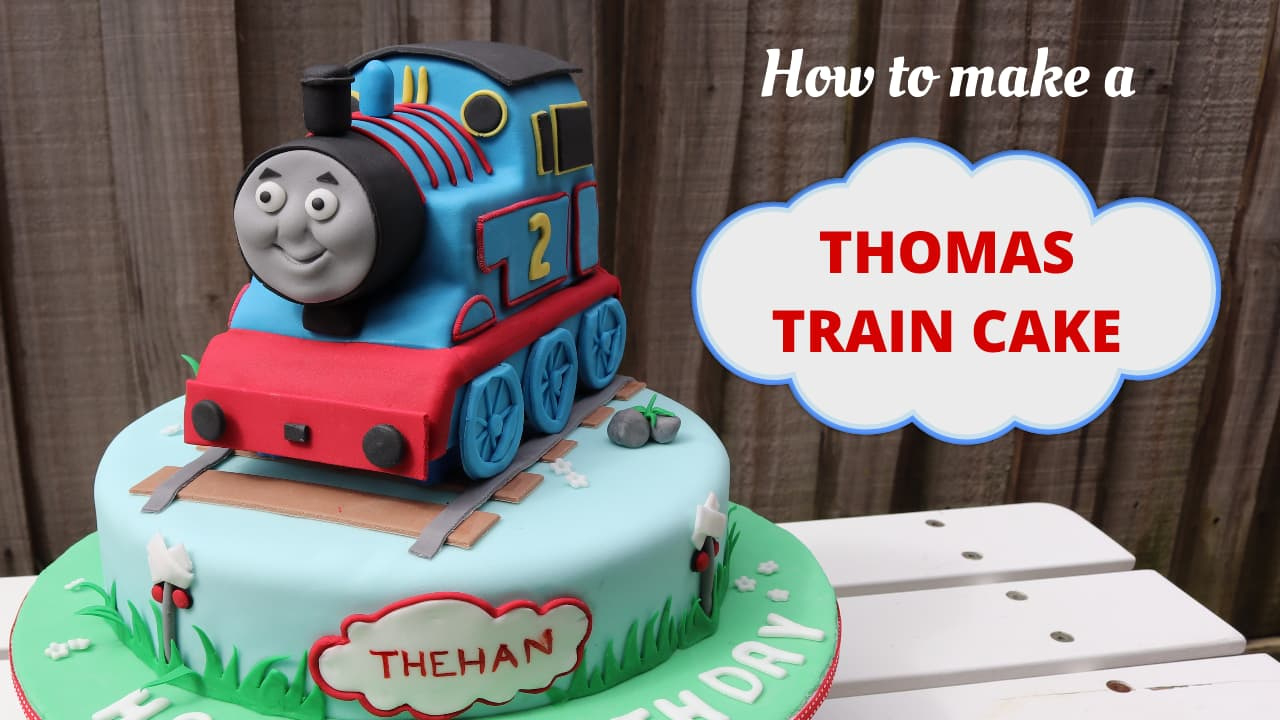 How To Make A 3D Thomas The Tank Engine Cake With Free Template within Free Thomas The Tank Engine Cake Template