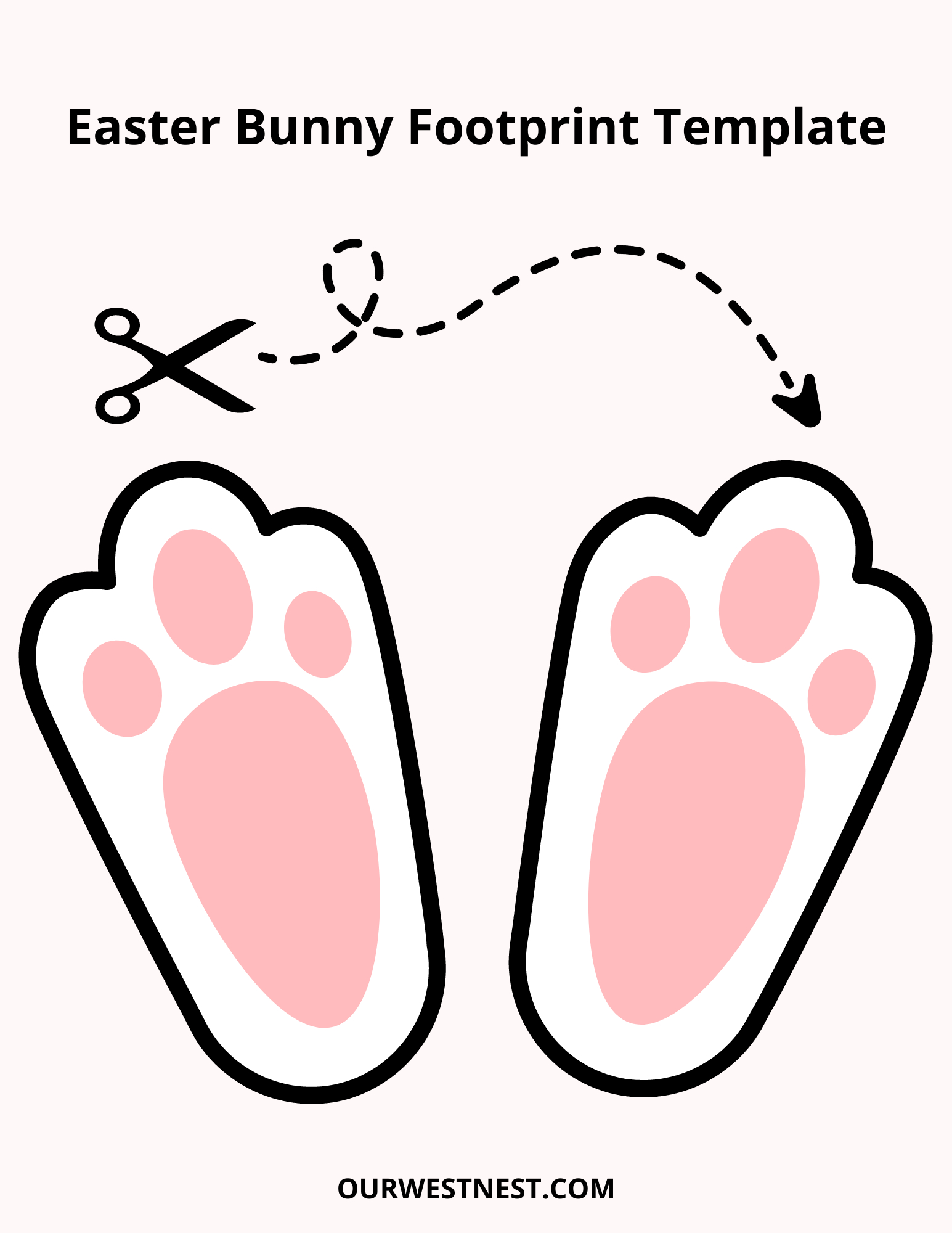 How To Make Bunny Footprints For Easter | Free Easter Bunny throughout Free Printable Bunny Feet Template