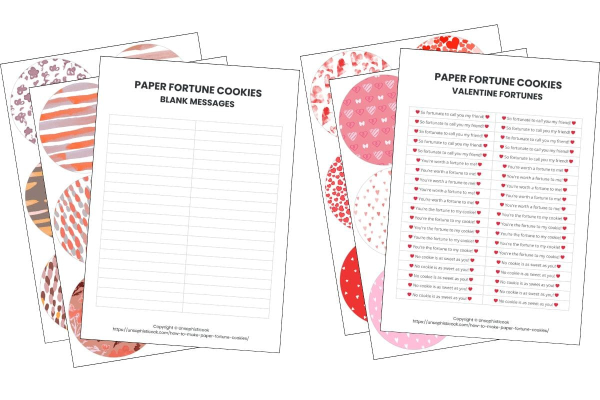 How To Make Origami Paper Fortune Cookies (Printable Template!) for Free Printable Paper Fortune Cookies