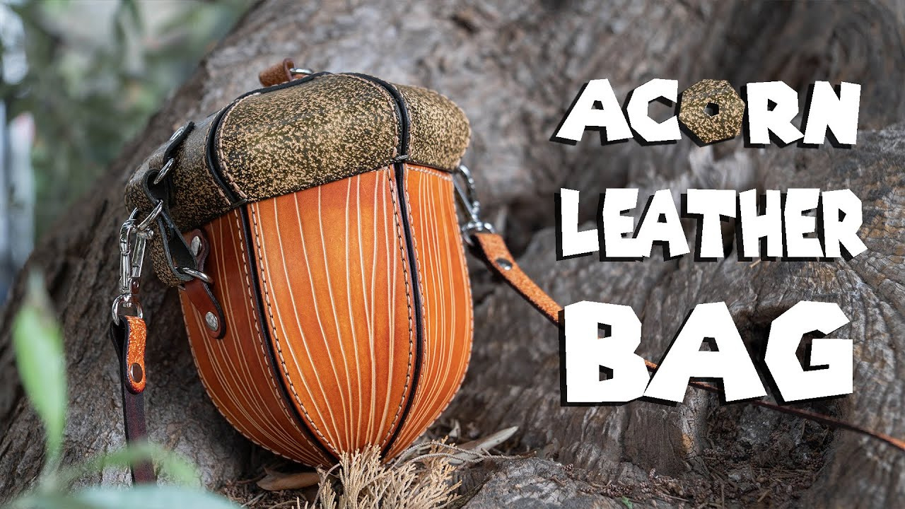 How To Make The Acorn Leather Bag | Christmas Leather Pattern | Pdf Leather Bag Pattern inside Free Printable Holster Acorn Pattern