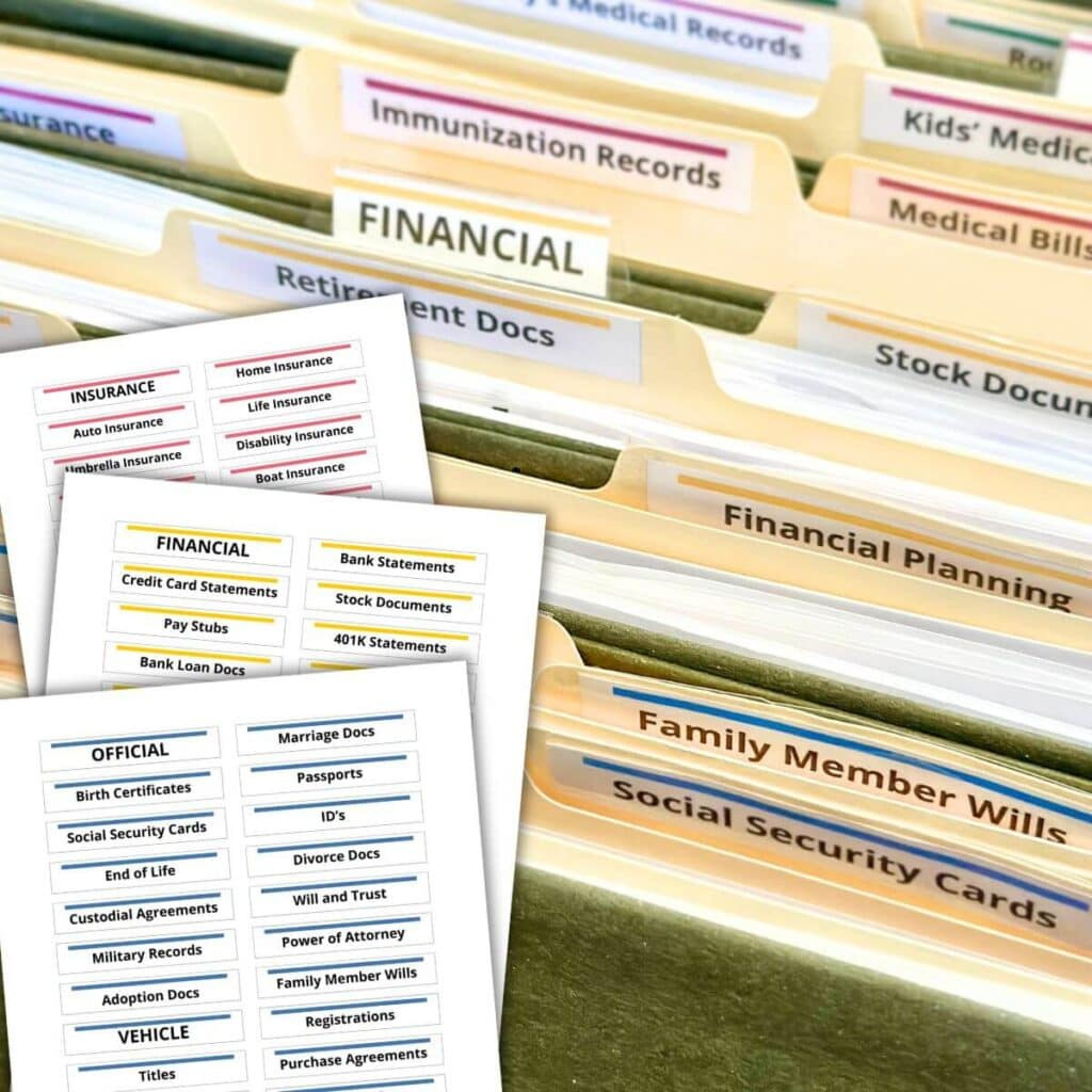 How To Make Your Own File Folder Labels - Free Template! for Free Printable File Cabinet Labels