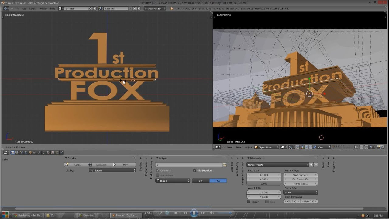 How To Make Your Own Intros 20Th Century Fox Download with 20Th Century Fox Template Blender Free Download