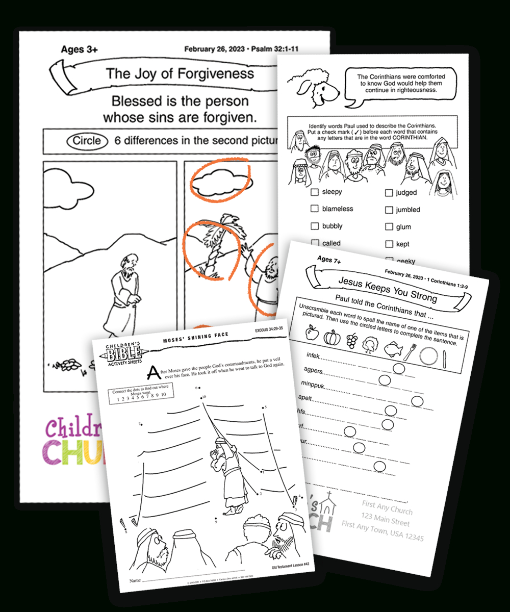 Ideas For Children&amp;#039;S Church | Children&amp;#039;S Church Lessons | Sample with Free Childrens Church Printables