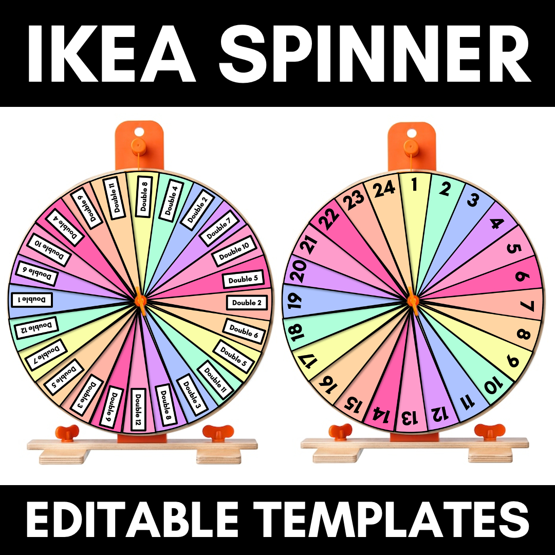Ikea Spinner Editable Templates - Mrs Learning Bee with Free Spinner Template