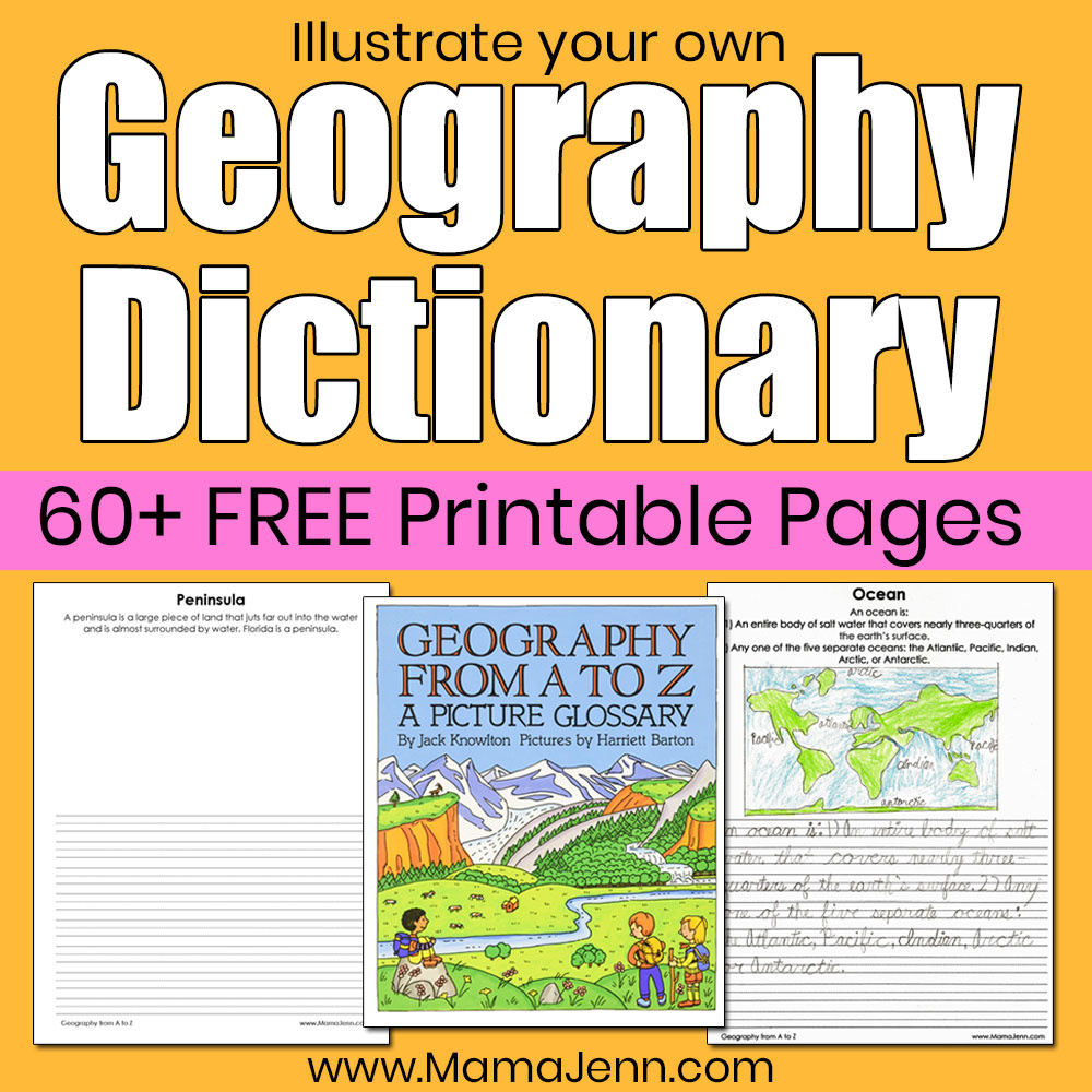 Illustrate A Geography Dictionary (60+ Free Printable Pages) intended for Free Printable Picture Dictionary