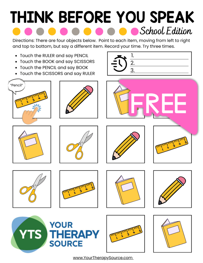 Impulse Control Worksheets - Free - Your Therapy Source with Free Printable Self Control Worksheets