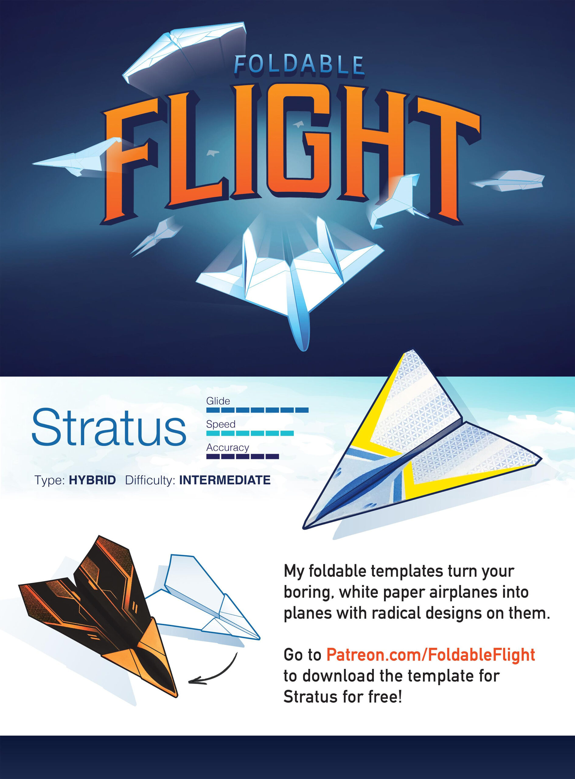 Incredible Paper Airplanes With Printable Templates From Foldable for Foldable Flight Free Templates