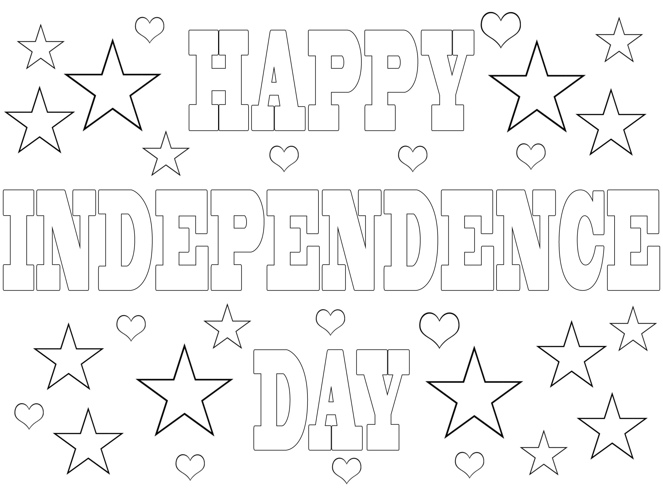 Independence Day Coloring - Rooftop Post Printables within Free Independence Day Printables