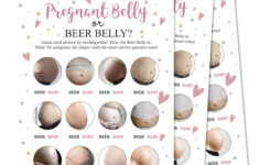 Inkdotpot Pregnant Belly Or Beer Belly Game Baby Shower Game Cards pertaining to Beer Belly Or Pregnant Belly Free Printable With Answers