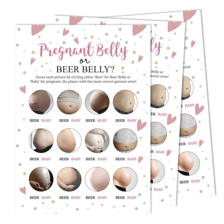 Beer Belly Or Pregnant Belly Free Printable with Answers