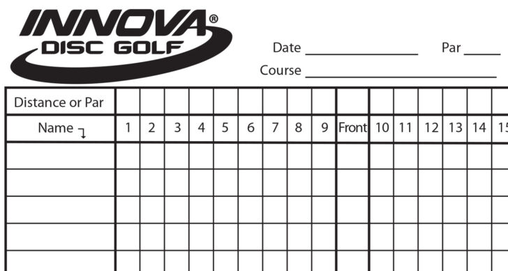 Free Printable Golf Scorecard Template