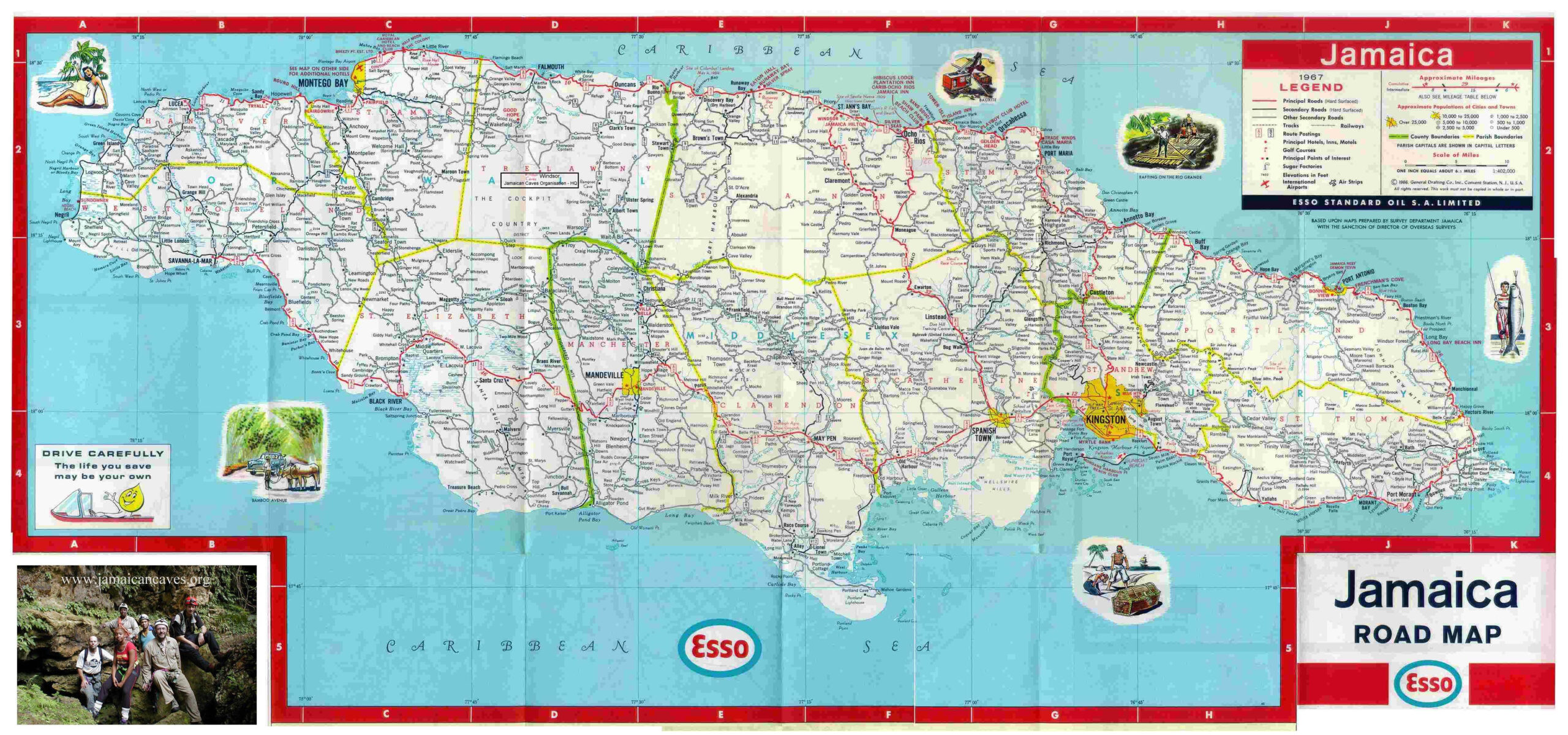 Jamaica Road Map, Free Jamaican Road Maps Online with Free Printable Map Of Jamaica