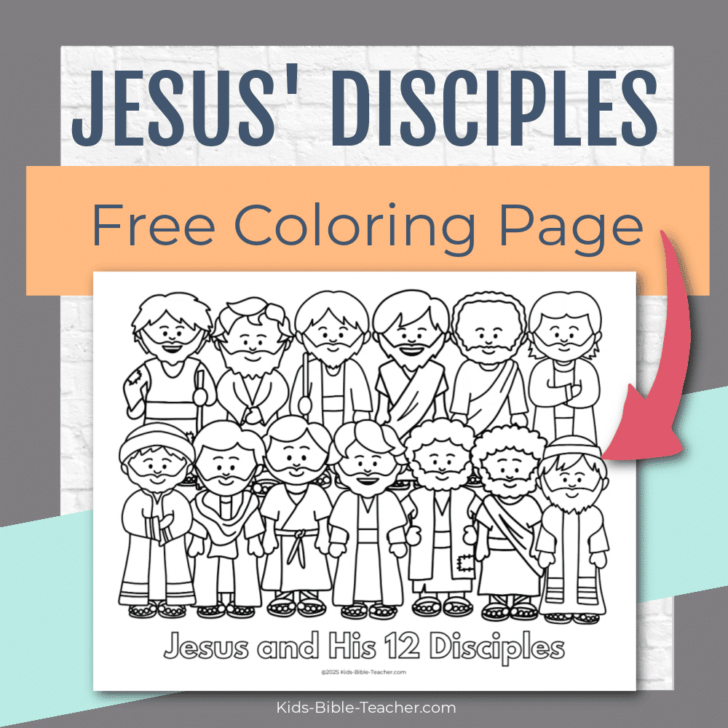 12 Disciples Coloring Page Free Printable