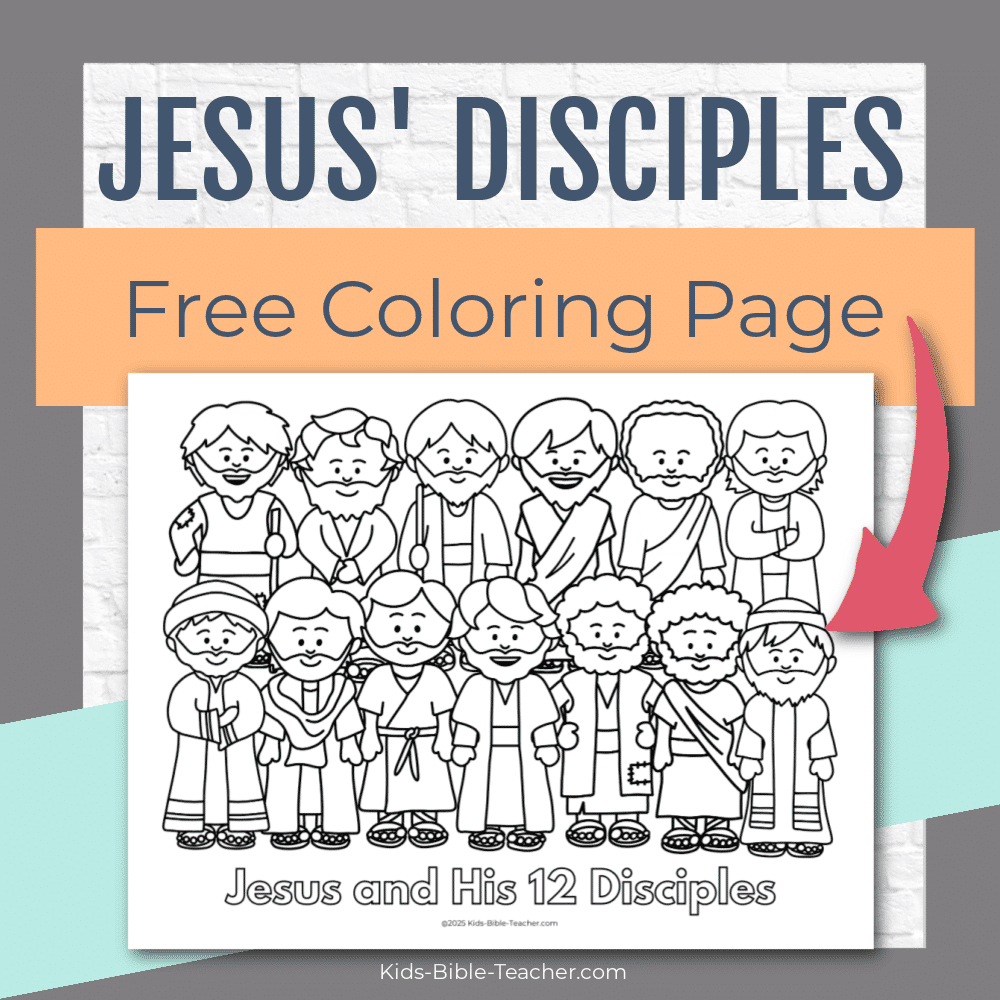 Jesus&amp;#039; Disciples Coloring Page - Free Printable! - Kids Bible Teacher in 12 Disciples Coloring Page Free Printable