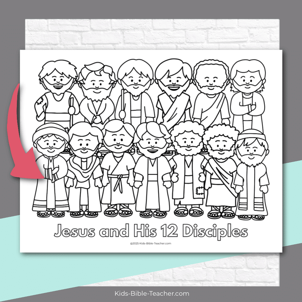 Jesus&amp;#039; Disciples Coloring Page - Free Printable! - Kids Bible Teacher inside 12 Disciples Coloring Page Free Printable