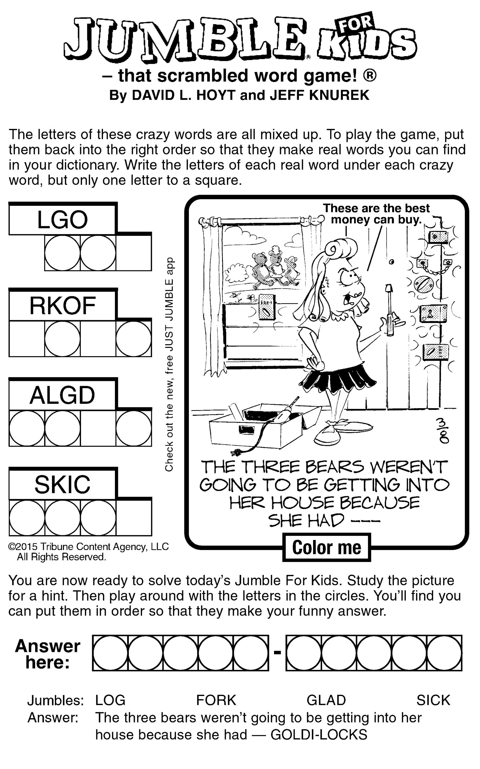 Jumble® For Kids - Games &amp;amp; Puzzles pertaining to Free Printable Jumble Games