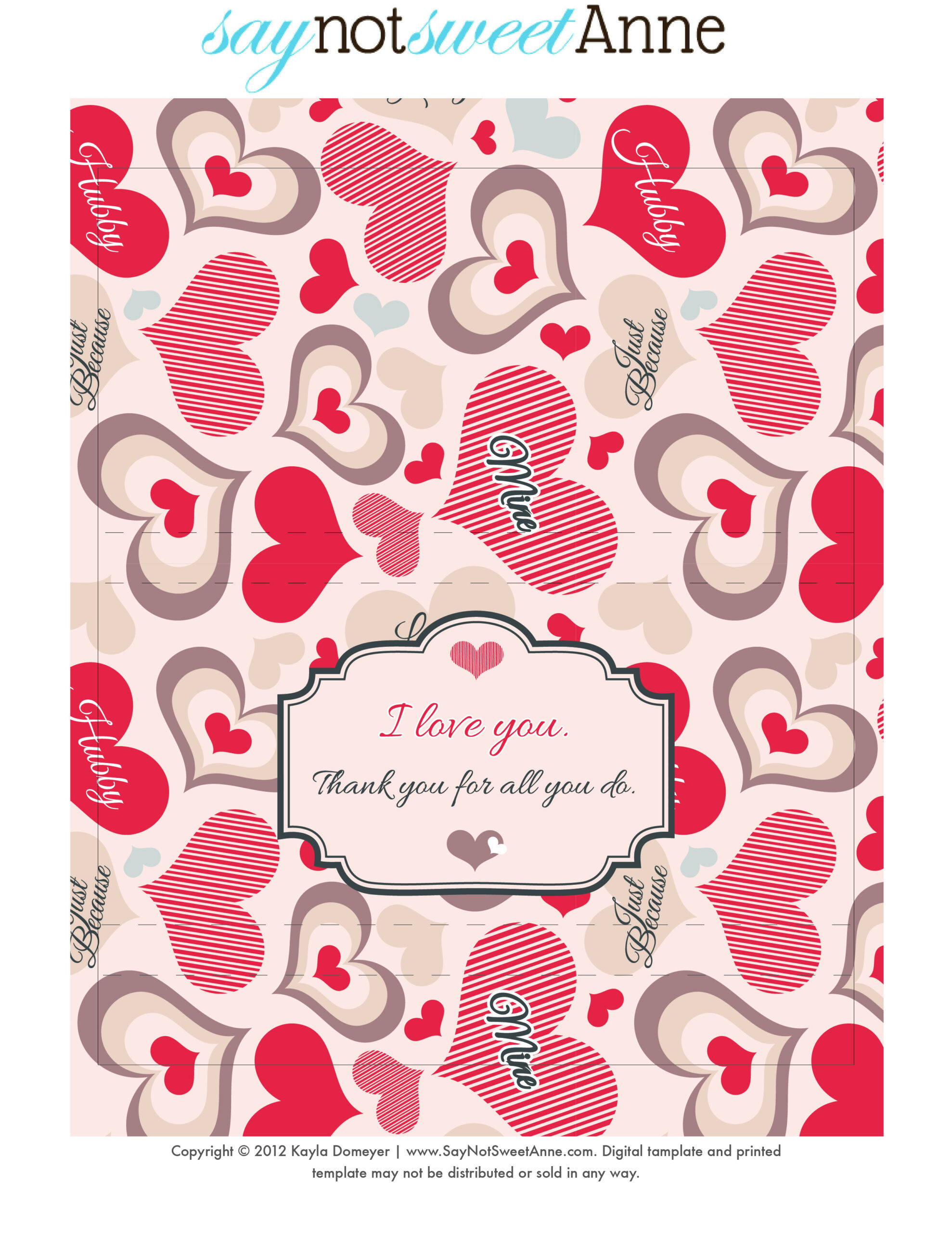 Just Because Candy [Free Printable] - Sweet Anne Designs intended for Free Printable Chocolate Bar Wrappers Templates