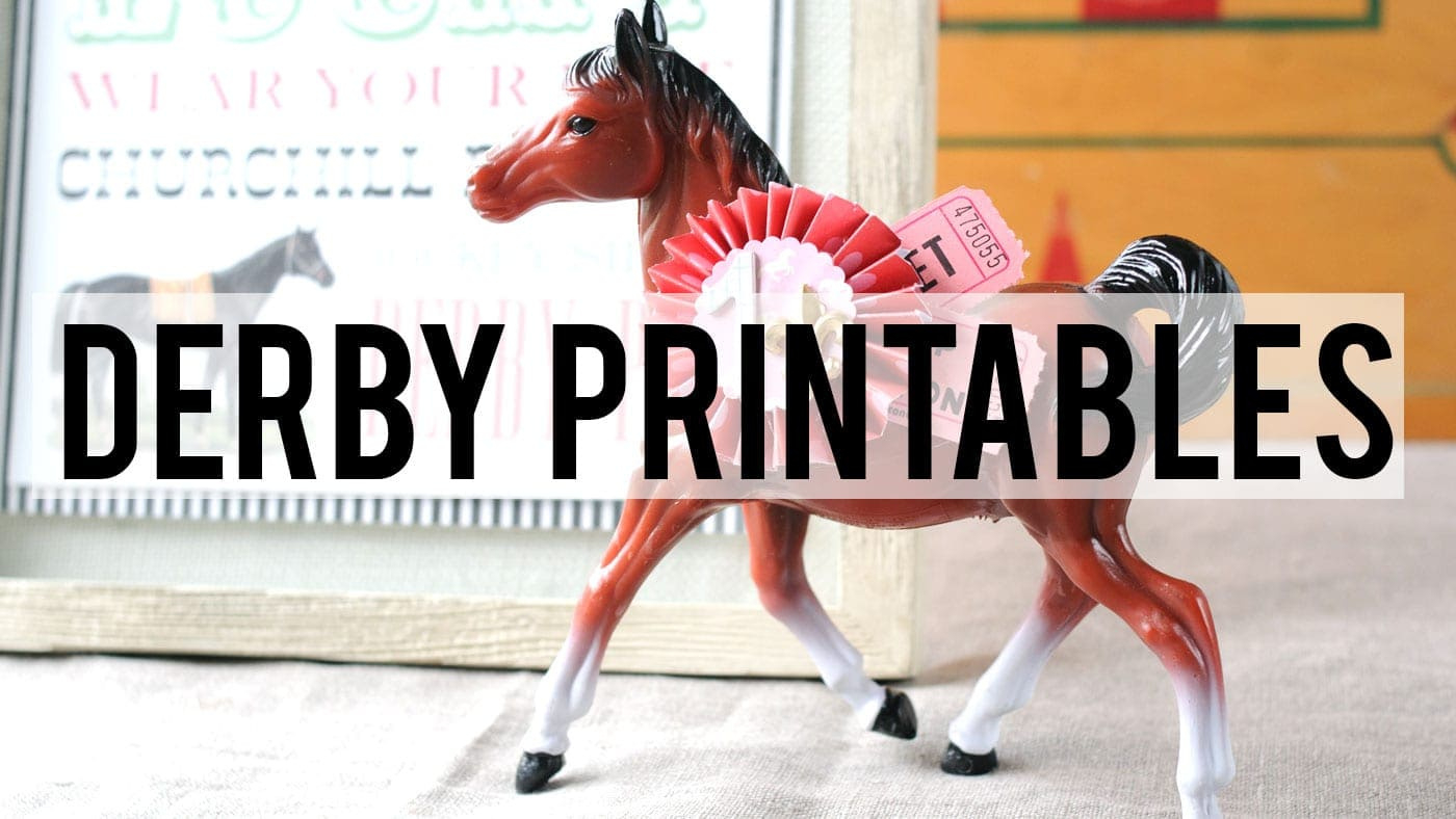Kentucky Derby Printables - The Polka Dot Chair throughout Free Printable Kentucky Derby Horses