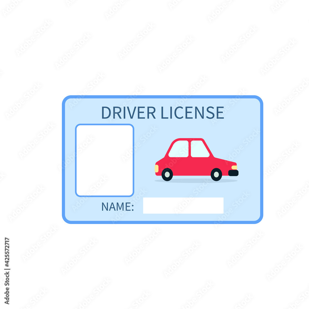 Kids Driving License Template. Clipart Image Stock Vector | Adobe intended for Free Printable Driver&amp;amp;#039;s License Template