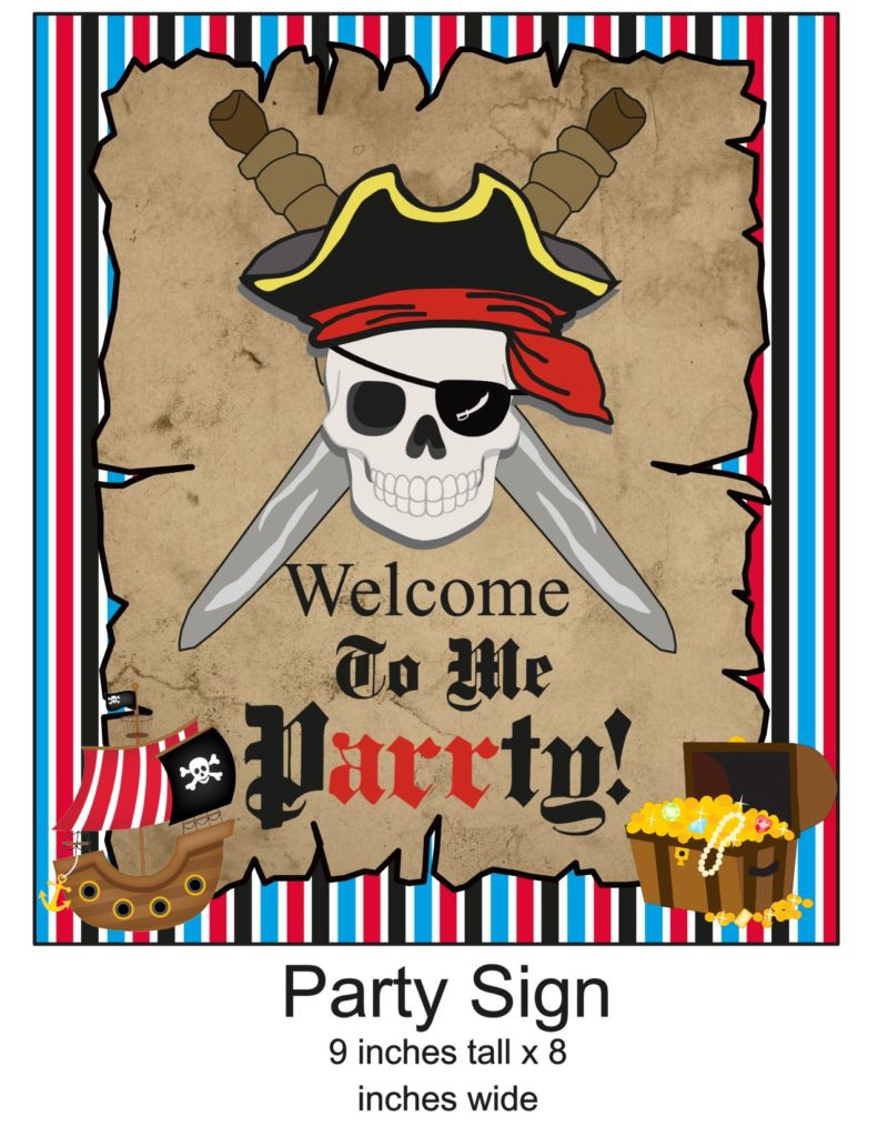 Kids Pirate Birthday Party Free Printable Collection with Free Printable Pirate Signs