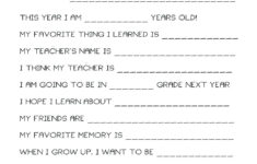 Kindergarten Time Capsule Free Printable - Momdot throughout Free Time Capsule Printables