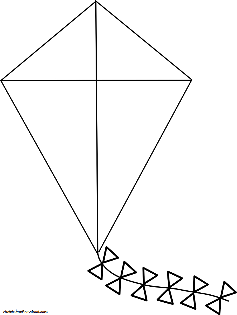 Kite Pattern Coloring Page regarding Free Kite Printables
