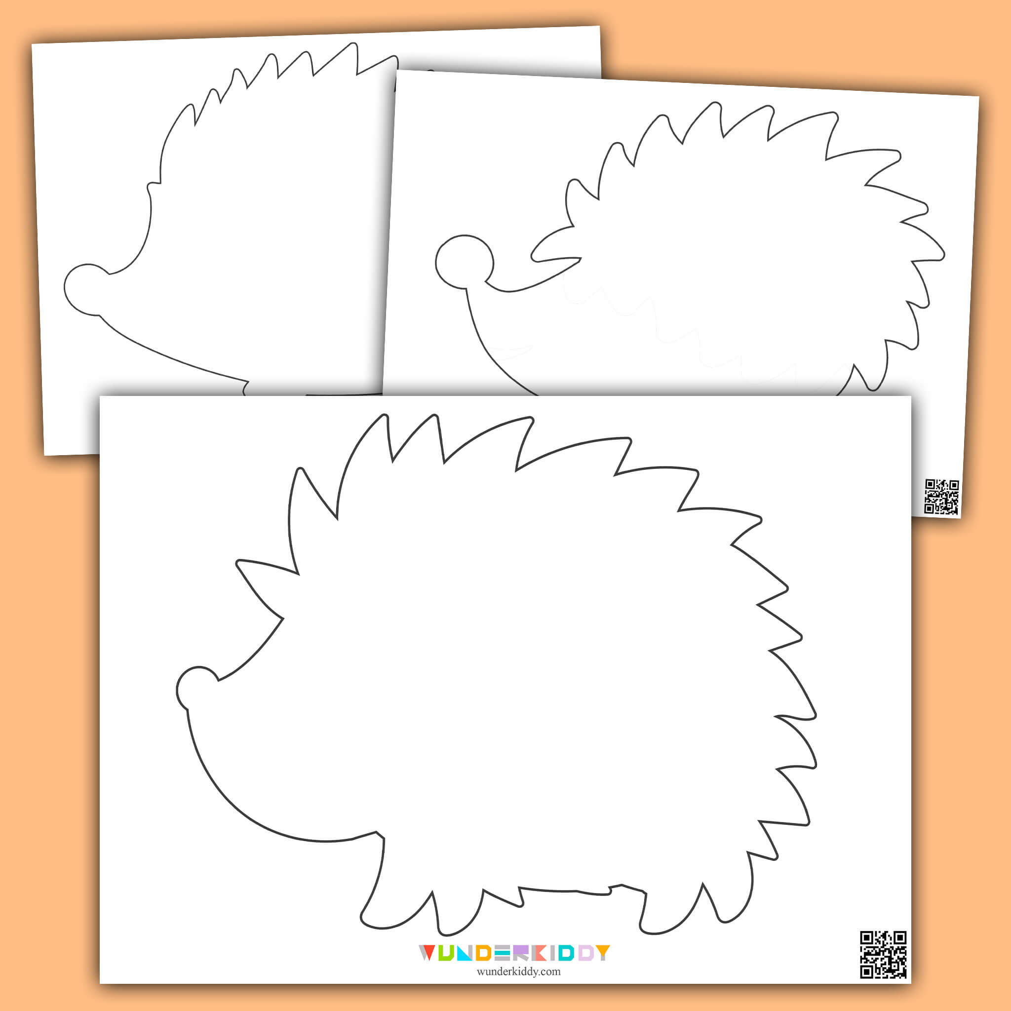 Kostenlose Igel-Bastelvorlage Für Kinder Zum Herunterladen pertaining to Free Printable Hedgehog Template