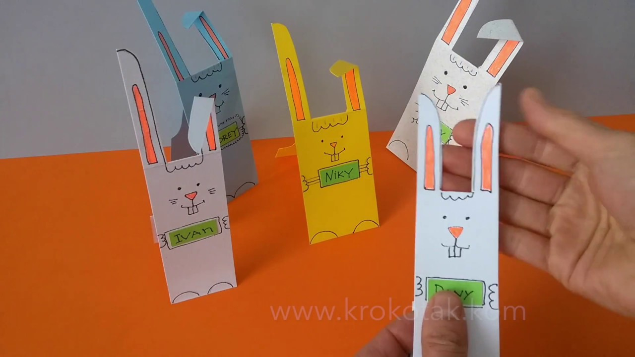 Krokotak | Paper Bunny Bookmark with Free Printable Easter Crafts Krokotak