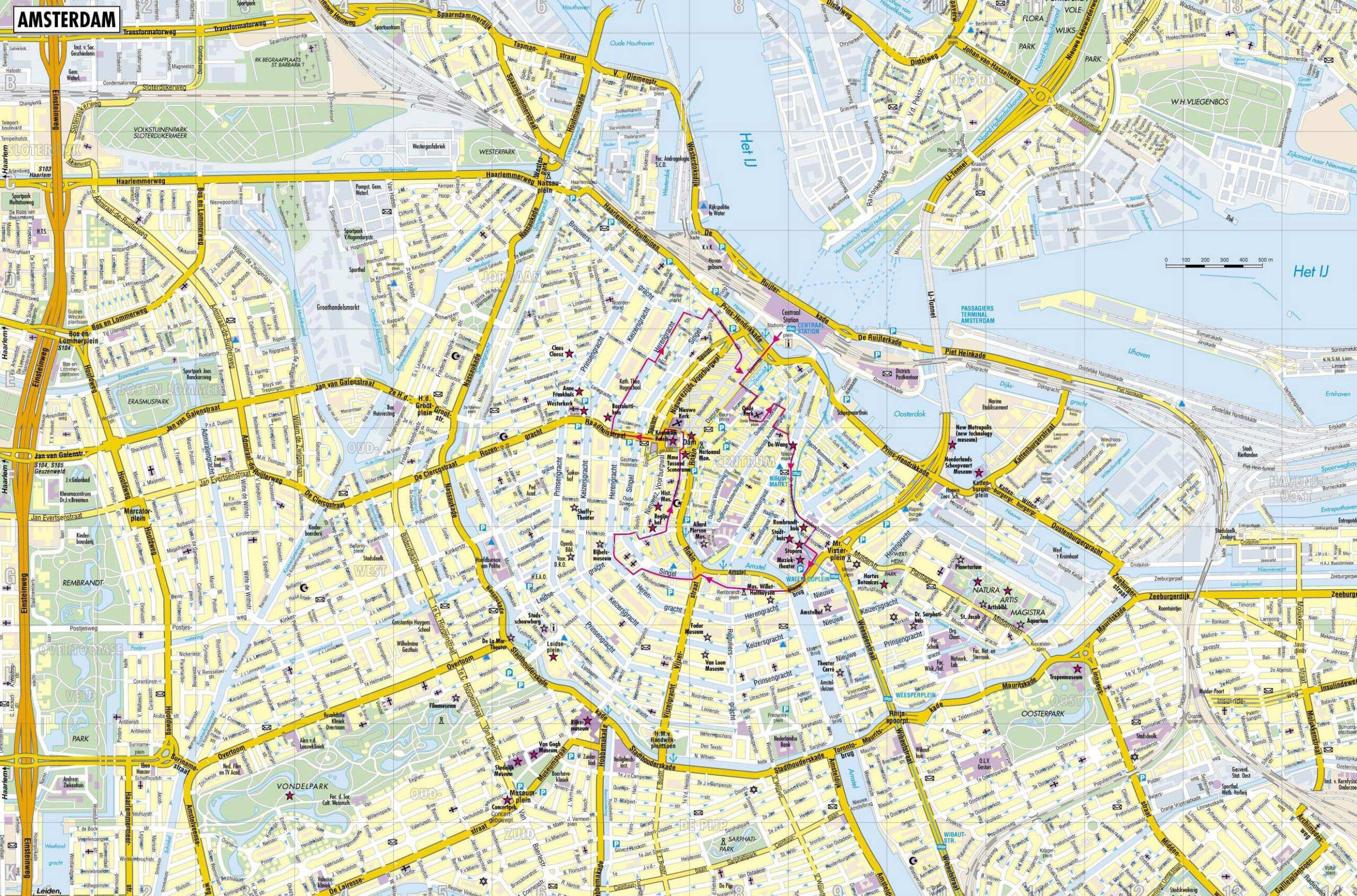 Large Amsterdam Maps For Free Download And Print | High-Resolution for Free Printable Map of Amsterdam